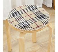 FOELANNE Les chaises à Manger, Galettes de Chaise Rondes en Coton et Lin avec Attaches, Multicolores, diamètre 30-50 cm(L,Diameter:45cm(18inch))