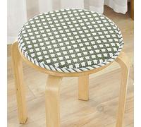 FOELANNE Les chaises à Manger, Galettes de Chaise Rondes en Coton et Lin avec Attaches, Multicolores, diamètre 30-50 cm(J,Diameter:34cm(13inch))