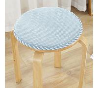 FOELANNE Les chaises à Manger, Galettes de Chaise Rondes en Coton et Lin avec Attaches, Multicolores, diamètre 30-50 cm(O,Diameter:30cm(12inch))