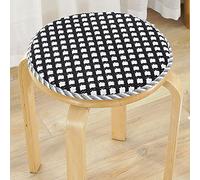 FOELANNE Les chaises à Manger, Galettes de Chaise Rondes en Coton et Lin avec Attaches, Multicolores, diamètre 30-50 cm(K,Diameter:30cm(12inch))