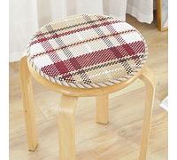 FOELANNE Les chaises à Manger, Galettes de Chaise Rondes en Coton et Lin avec Attaches, Multicolores, diamètre 30-50 cm(I,Diameter:30cm(12inch))