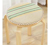FOELANNE Les chaises à Manger, Galettes de Chaise Rondes en Coton et Lin avec Attaches, Multicolores, diamètre 30-50 cm(M,Diameter:45cm(18inch))