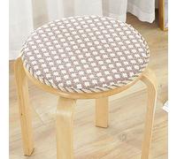 FOELANNE Les chaises à Manger, Galettes de Chaise Rondes en Coton et Lin avec Attaches, Multicolores, diamètre 30-50 cm(N,Diameter:40cm(16inch))