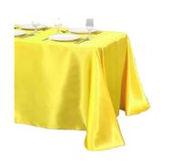 FOELANNE Nappe en Satin | Utilisation multicolore de plusieurs tailles: for la fête de banquet de mariage(Yellow,145x396cm)