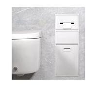 FOELANNE Niche encastrée en Acier Inoxydable, Niche de Douche en Acier Inoxydable, étagère encastrée, Organisateur Multicolore 67x23x14cm(White-b)