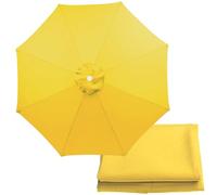 FOELANNE Parapluie de Jardin, Auvent de Remplacement for Parasol de terrasse de 6,5 à 9,8 Pieds for 6 ou 8 Bras, Multicolore(Yellow,8 ribs-3m(9.8ft))