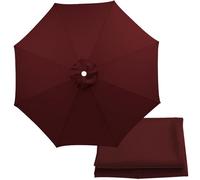 FOELANNE Parapluie de Jardin, Auvent de Remplacement for Parasol de terrasse de 6,5 à 9,8 Pieds for 6 ou 8 Bras, Multicolore(Burgundy,8 ribs-3m(9.8ft))