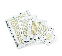 FOELANNE puissance puissante de la puce LED, Lot de 5 projecteurs LED SMD2835 10 W/20 W/30 W/50 W/100 W AC220-240 V, durée de vie: 50000 heures(50w 220v)