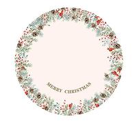 FOELANNE Robe de Noël, 90cm Merry Christmas Fabric Elk Print Tree Skirt Cover Mat Home Decorations Xmas New Year(Garland Style)