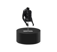 FOELANNE Support de piédestal Rond Cylindre Forces défense Principale | Noir et blanc, plusieurs tailles, for affichage dans le commerce de détail, les événements et la maison(Black,15.8x7.9in)