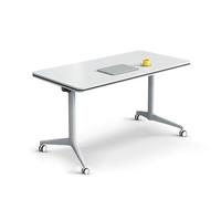 FOELANNE Table Pliante pour réunions et séminaires, Table de conférence Pliante rectangulaire modulaire avec Plateau Rabattable et Roues de Plusieurs Tailles(1pcs,63x24x30in/160 * 60 * 75cm)