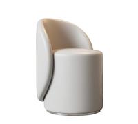 FOELANNE Un siège sur Le Dos, Pouf Rond pivotant à 360 °, Repose-Pieds capitonné, siège Souple, Multicolore(Gray)