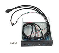 Foemey Adaptateur D'Extension du Panneau du Lecteur Optique USB 3.0 À 2 Ports USB 3.0 HUB + HD Audio + Bouton de Commutateur d'alimentation