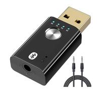 Foemey ÉMetteur-RéCepteur USB Bluetooth 5.1 4 en 1, Adaptateur Bluetooth sans Portable pour PC, Carte Son, Voiture, éCouteurs