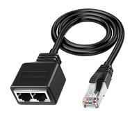 Foemey LAN Ethernet Adaptador RJ45 Mâle vers 2 RéPartiteur RJ45 1 vers 2 Ethernet LAN Câble Adaptateur RéSeau
