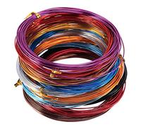 Foemey Lot de 12 rouleaux de couleurs assorties en aluminium pour loisirs créatifs, 1 mm de diamètre, 5 mètres de long