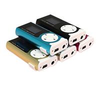 Foemey Mini lecteur MP3 USB à clip avec écran LCD 16 Go mini carte SD TF