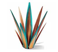 Foemey Plantes Rustiques D'Agave en Métal pour Patio Extérieur, Décor à Peint à la Main 55 cm