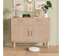 FOERPL Buffet Salle a Manger, Meubles De Rangement pour Salon avec 2 Portes et Tiroirs Meuble De Rangement en Bois Bahut De Salle a Manger pour Cuisine Couloir (Couleur Bois C)