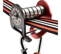 Fofana Poulie de tyrolienne Ninja pour enfants - Poulie en acier inoxydable rouge - Transforme Slackline en corde de fermeture éclair et parcours d'obstacles - Installation rapide en 2 minutes pour