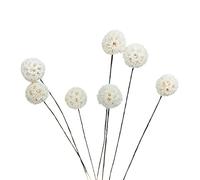 Fofetbfo Lot de 30 boules de craspedia séchées de 45,7 cm - Fleurs artificielles séchées avec longues tiges - Bouquet floral blanc pour bureau, fête, mariage, maison - Bleu