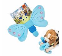 FOFOS Jouet en peluche Jumbo papillon pour chiens - Jouets doux pour chiens avec hochet et papier croustillant - Jouet idéal pour chiens adultes de moyenne ou grande taille (0-20 kg) (bleu)
