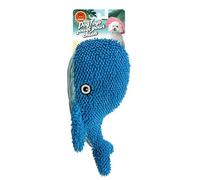 FOFOS Jouet en peluche pour chien avec hochet intérieur, tissu renforcé, lavable en machine et jouet pour le nettoyage des dents pour chiens (Ballena)