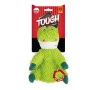 FOFOS Jouet en peluche pour chiens avec hochet intérieur, tissu renforcé, lavable en machine et jouet pour le nettoyage des dents pour chiens de petites et moyennes races (5 à 20 kg) (Dinosaure)