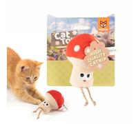 FOFOS Jouet pour chat, chaton, jouets texturés multicolores, accessoires pour chats, tissus super doux, jouets pour chatons (champignon)