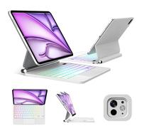 FOGARI Clavier magique pour iPad Air 11 (M3/M2), étui magique pour Air 5/4, iPad Pro 11" 4e/3e/2e/1er, étui folio magnétique ultra léger, pavé tactile multi-touch, clavier anglais anglais rétroéclairé