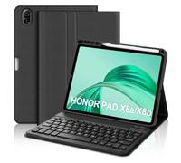 FOGARI Clavier pour Honor Pad X8a/X8b 11" 2025 | Étui Honor Pad X8a/X8b avec clavier Bluetooth magnétique amovible espagnol Ñ pour tablette Honor Pad X8a/X8b 11", noir