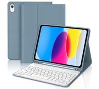 FOGARI Clavier pour iPad A16 11e génération 2025/10e génération 10,9" 2022, étui pour iPad A16 11e/10e génération avec clavier espagnol Ñ Clavier Bluetooth pour A16 11 2025, bleu