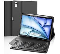 FOGARI Clavier pour iPad Air 11 Pouces 2026/2025 /2024, Étui Clavier pour iPad Air 11 M4/M3/M2, AZERTY sans Fil Bluetooth, Housse Multiposition Fonction Ranger Stylet, Noir