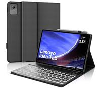 FOGARI Clavier pour Lenovo Idea Tab 11" 2025, Housse pour Lenovo Idea Tab 11 pouces avec espagnol Ñ Clavier rétroéclairé Bluetooth magnétique amovible pour tablette Lenovo Idea Tab, noir