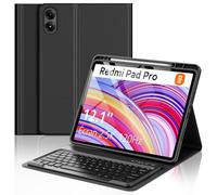 FOGARI Clavier pour Redmi Pad Pro 12.1 | Étui Redmi Pad Pro avec clavier 2024 [espagnol Ñ], clavier amovible sans fil pour Xiaomi Redmi Pad Pro 12,1 pouces 2024, noir
