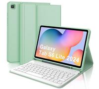 FOGARI Clavier pour Samsung Galaxy Tab S6 Lite 10,4" 2024/2022 | Étui avec clavier Bluetooth espagnol Ñ pour tablette Samsung S6 Lite 10,4" 2024/2022/2020, vert clair