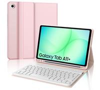 FOGARI Clavier pour Samsung Tab A11 Plus 11" 2025 | Étui pour Galaxy Tab A11+ avec clavier Bluetooth espagnol Ñ pour tablette Samsung A11+ Plus 11" 2025 SM-X230/X235/X236B, rose