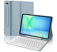 FOGARI Clavier pour Samsung Tab S10 FE 10,9" 2025/S9 FE 10,9" 2023 | Étui avec clavier pour Galaxy Tab S10 FE/S9 FE, espagnol Ñ Bluetooth pour tablette Samsung S10 FE/S9 FE, bleu