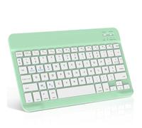 FOGARI Clavier Tablette Bluetooth 10 Pouces - AZERTY Français Clavier Léger Fin Keyboard pour iPad Samsung Galaxy Redmi/XiaomiPad HuaweiPad HonorPad FireHD,pour Android/iOS/Fire OS, Vert Clair