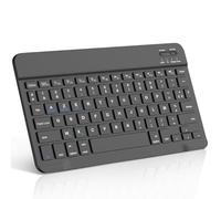 FOGARI Clavier Tablette Bluetooth 10 Pouces - AZERTY Français Clavier Léger Fin Keyboard pour iPad Samsung Redmi/XiaomiPad HuaweiPad HonorPad pour Lenovo Fire HD, pour Android/iOS/Fire OS, Noir