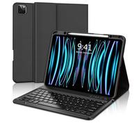 FOGARI Coque Clavier pour iPad Pro 12.9 2022/2021/2020/2018, AZERTY Français Étui Clavier Magnétique Bluetooth sans Fil pour iPad Pro 12.9 6è/5è/4è/3è Gén, Noir