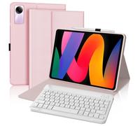 FOGARI Coque Clavier pour Redmi Pad SE 11 Pouces 2023 | AZERTY Français Amovible Bluetooth sans Fil Clavier, Étui pour Xiaomi Redmi SE 11" 2023, Rose