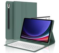 FOGARI Étui avec clavier pour Samsung Galaxy Tab S10+ Plus(2024)/S9 FE+/S9 FE Plus 12.4" 2023, italien QWERTY clavier Bluetooth avec porte-stylo pour Samsung Tab S10+ Plus(2024)/S9 FE+ 12.4", gris