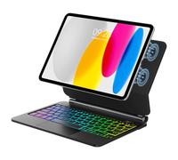 FOGARI Étui clavier pour iPad 10ème génération 2022 10,9"/11ème génération A16 2025 11", pavé tactile multi tactile, QWERTZ Allemagne, support magnétique, clavier de type magique, noir