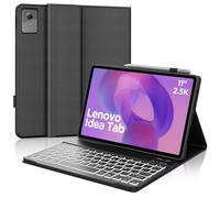 FOGARI Étui clavier pour Lenovo Idea Tab 11" 2025 | Espagnol Ñ Clavier rétroéclairé Bluetooth magnétique amovible pour tablette Lenovo Idea Tab 11" 2025, noir