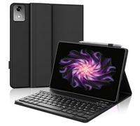 FOGARI Étui de clavier pour Lenovo Tab K11 Plus 11,45" 2024, QWERTZ magnétique allemand, amovible, boîtier arrière en TPU souple pour Lenovo Tab K11 Plus TB352FU, noir