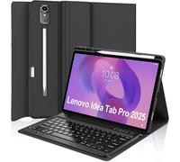FOGARI Lenovo Idea Tab Pro Clavier 2025, étui clavier pour Lenovo Idea Tab Pro 2025, espagnol Ñ Clavier pour Lenovo Tab P12 Pro 12,7", clavier Bluetooth amovible pour Lenovo Idea Tab Pro, noir