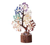 FOGARI Pierres chakras arbre en cristal - Sept chakras - Guérison naturelle Reiki - Bonsaï - Bonsaï - Décoration - Cadeau spirituel pour femme