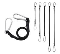 FOGAWA Lot de 6 Tendeurs Elastique 30/60/80cm avec Mousquetons, Cordon Élastique Robuste, Tendeurs Elastique avec Crochets, pour Camping, bâches, Porte-vélos, Tente, Voiture et Motos