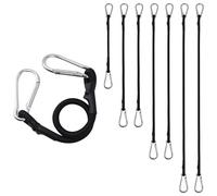 FOGAWA Lot de 8 Tendeurs Elastique 30/60/80/100cm avec Mousquetons, Cordon Élastique Robuste, Tendeurs Elastique avec Crochets, pour Camping, bâches, Porte-vélos, Tente, Voiture et Motos